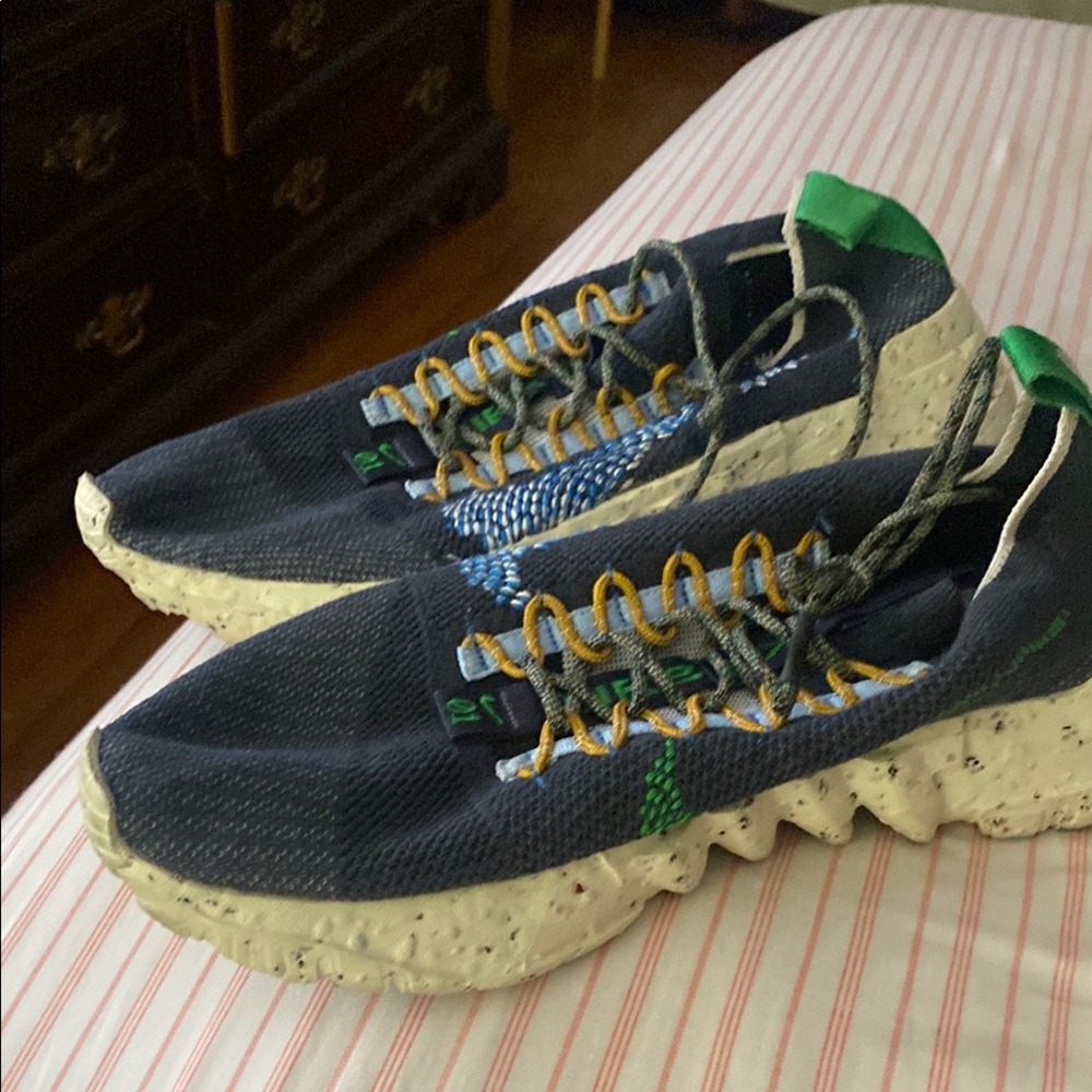 Stylish Blue and Green Sneakers